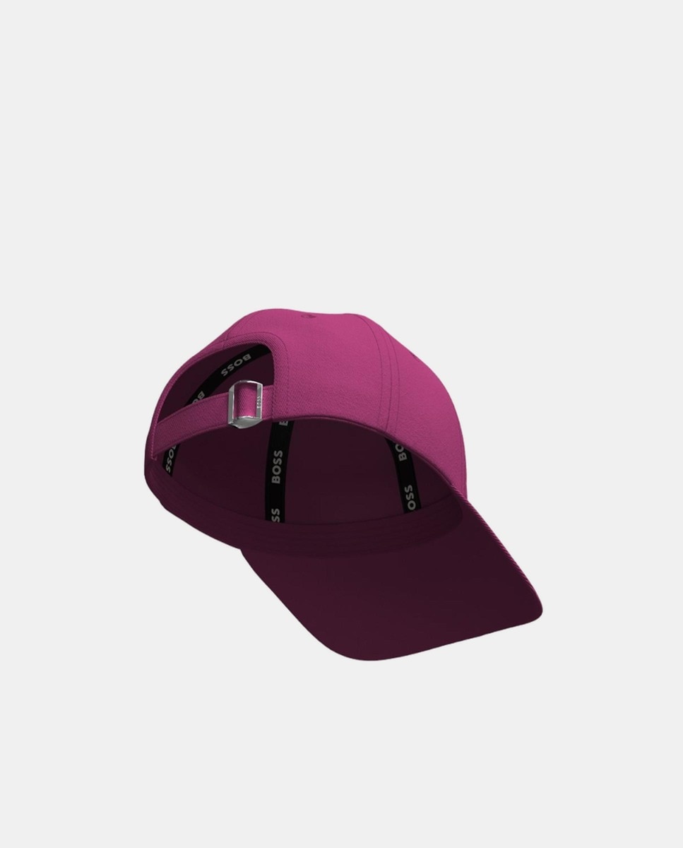Boné de Basebol de 6 Painéis com Estampado de Monograma - Rosa Rosa-2