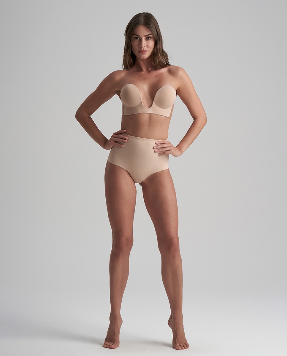 Soutien Bandeau Adesivo sem Costas e sem Aros Bege-6