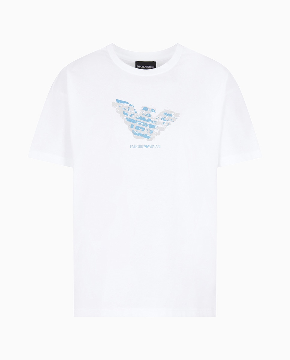 T-shirt Regular Fit com Logótipo Translúcido Branco-4
