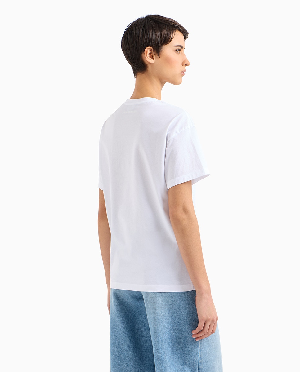 T-shirt Regular Fit com Logótipo Translúcido Branco-2