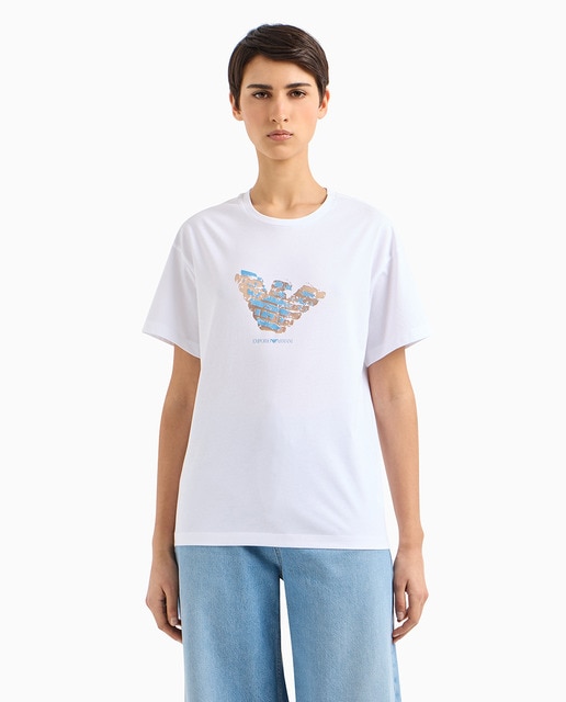 Imagem 0 de T-shirt Regular Fit com Logótipo Translúcido