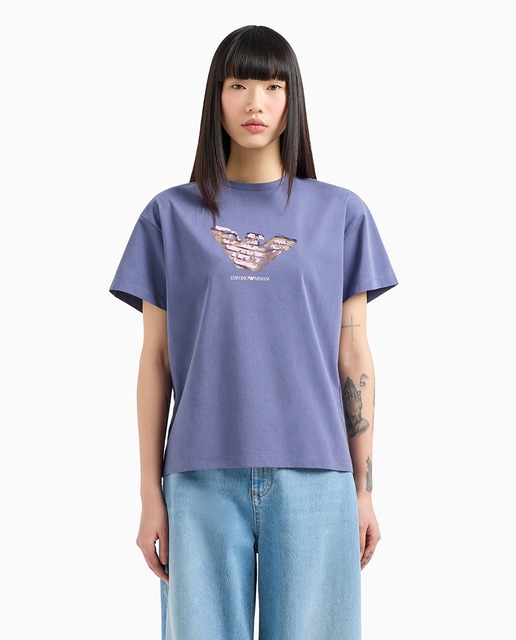 Imagen 0 de Camiseta de mujer regular fit con logo translucido