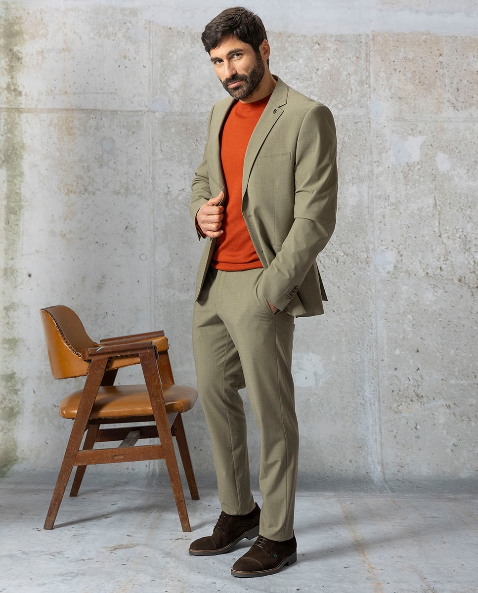 Blazer de homem Verde-11