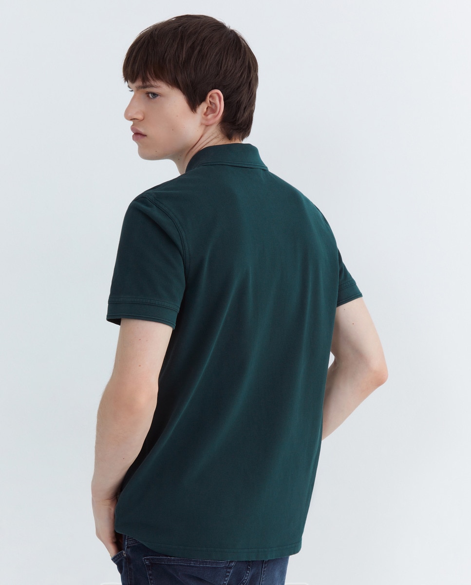 Polo de homem manga curta Verde-3