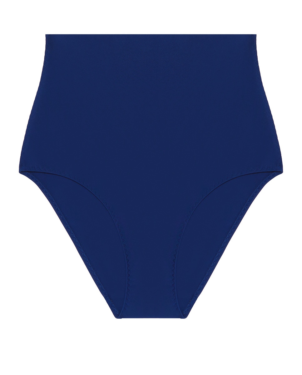 Cueca de Biquíni com Cintura Subida Azul-marinho-4