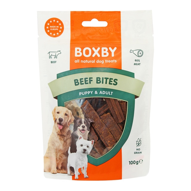 Imagen 0 de Snack para perros cachorros y adultos Boxby Beef Bites mixto 100 g