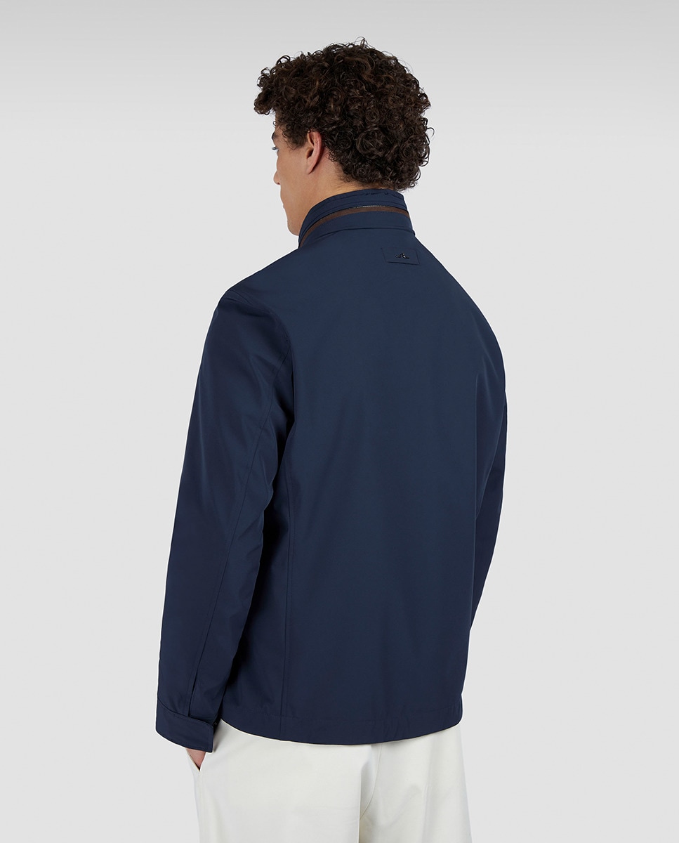 Blusão Regular com Bolsos Vivos Azul-marinho-2