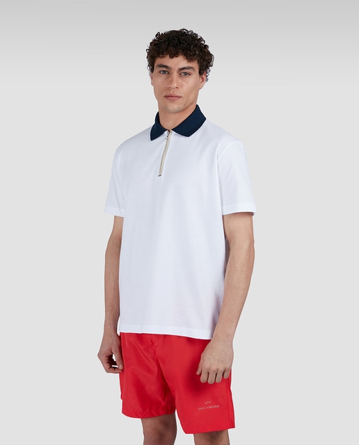 Imagen 0 de Polo de hombre manga corta cuello contraste cremallera