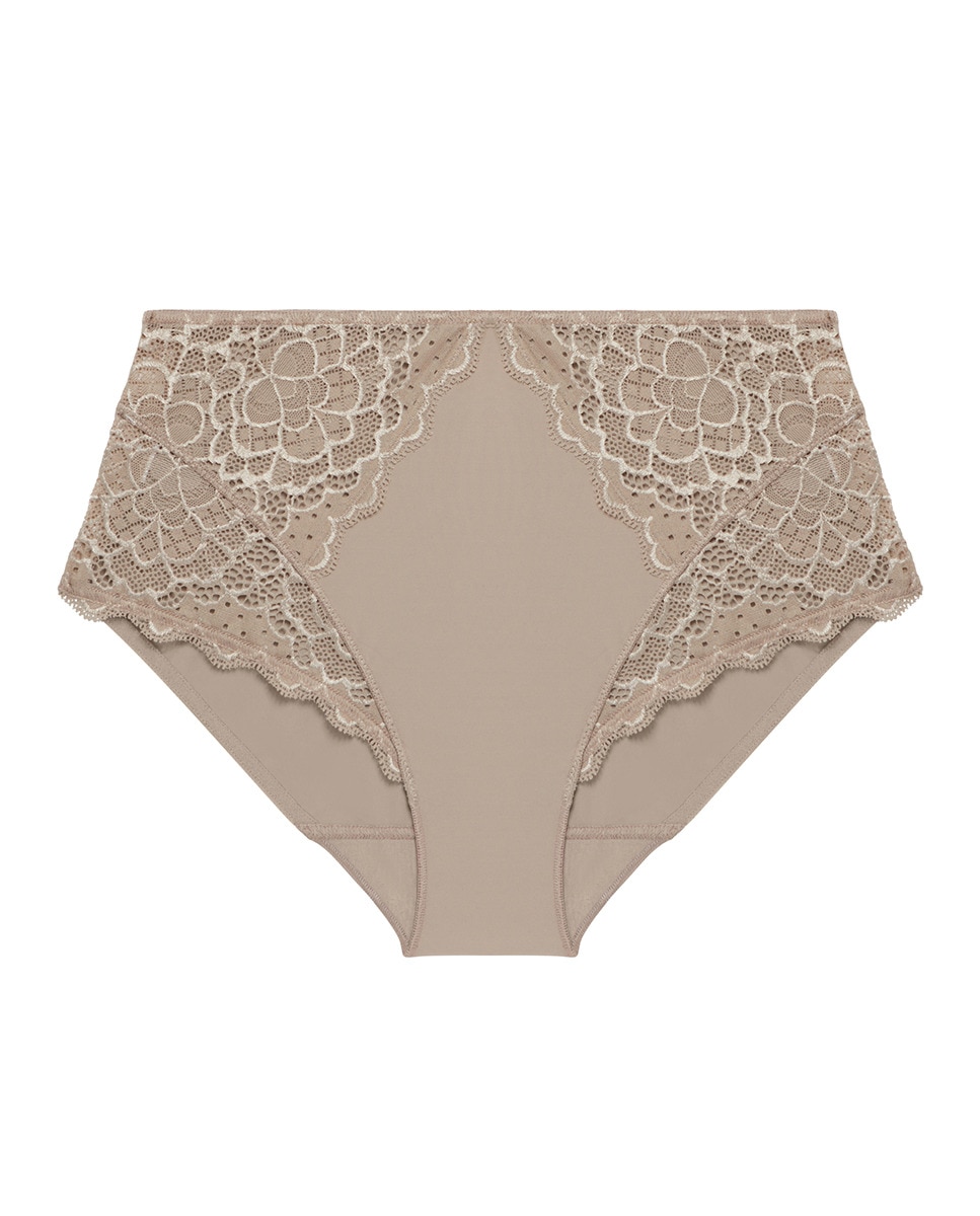 Cueca de Cintura Subida Wish Castanho-claro-3