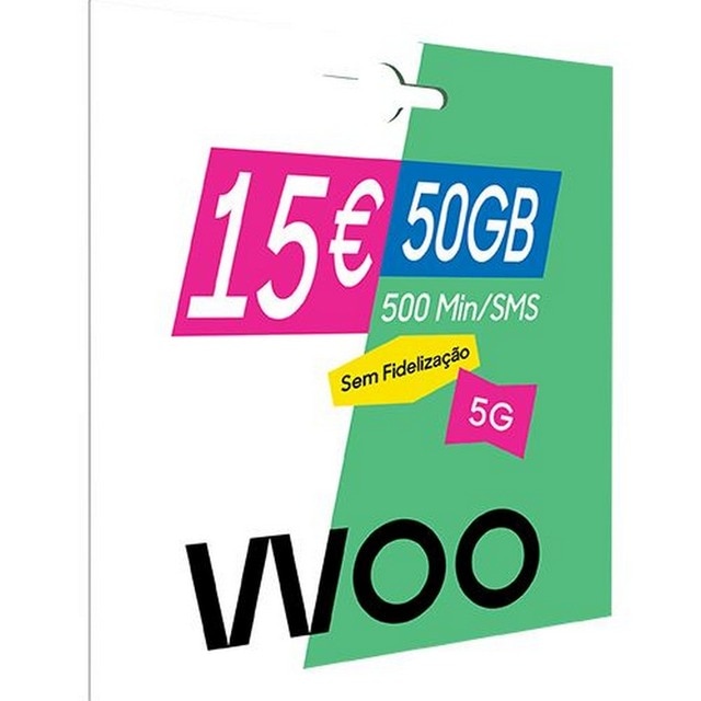 Imagem 0 de Cartão SIM WOO 50GB + 500 Minutos - 15€