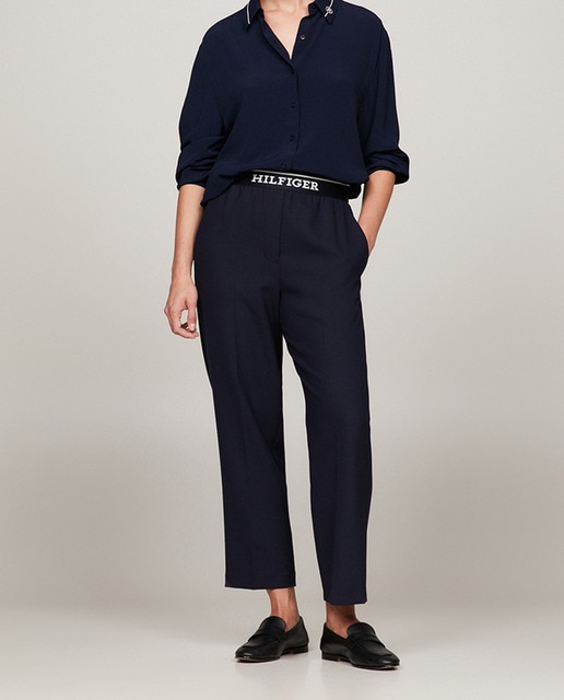 Imagen 0 de Pantalón de mujer slim straight chino de cintura alta