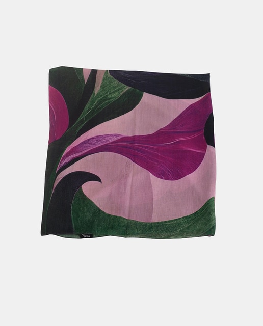 Imagem 0 de Écharpe Retangular de Poliéster com Estampado Floral