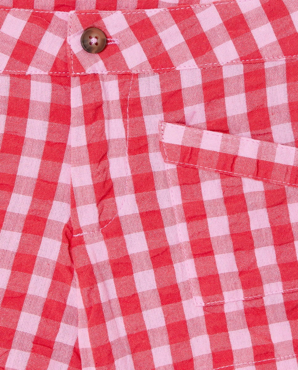 Short bebé niña seersucker Fucsia-3