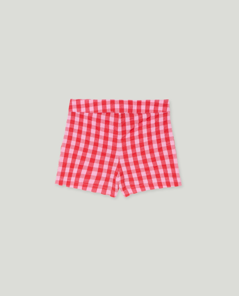 Short bebé niña seersucker Fucsia-2