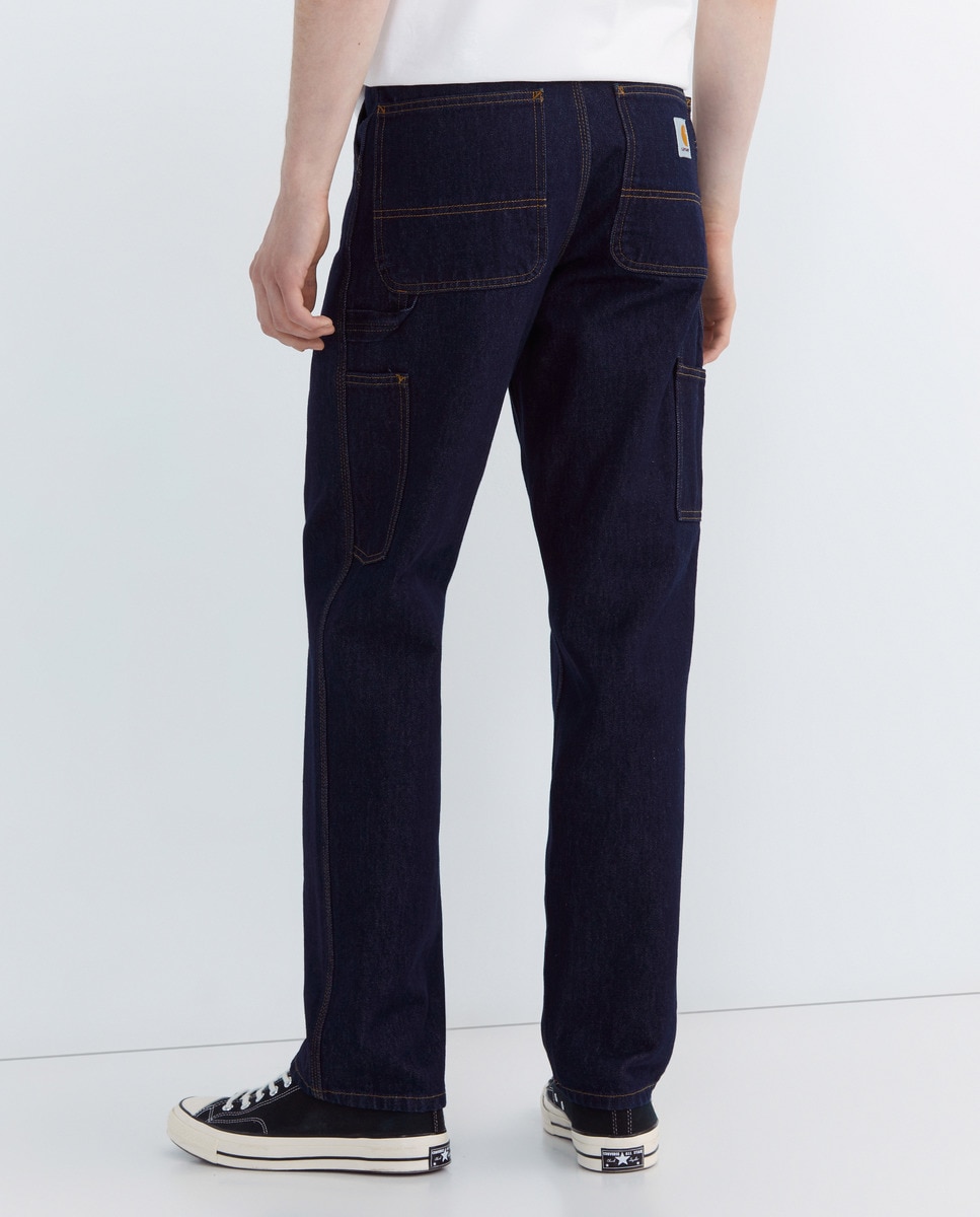 Calças Single Knee Pant Azul-2