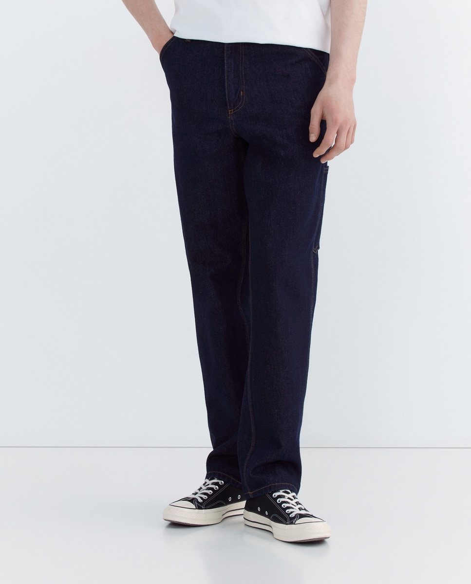Calças Single Knee Pant Azul-3