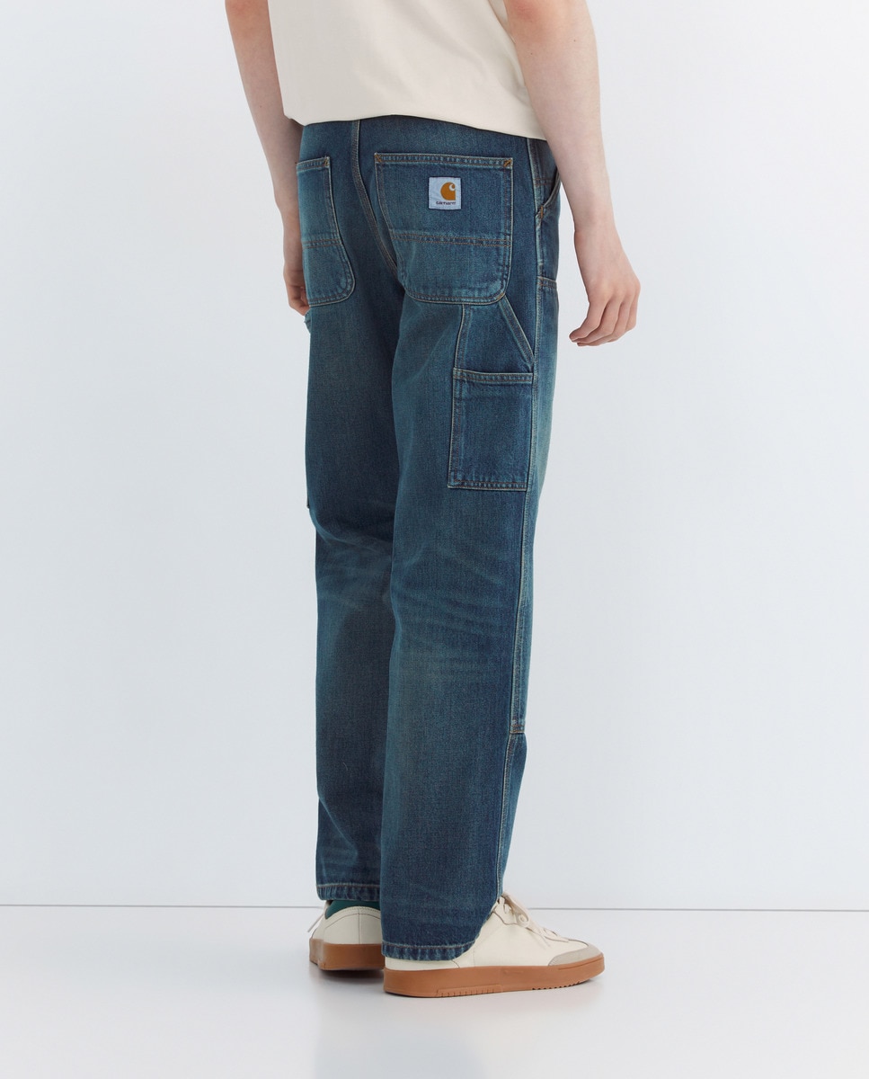 Calças Double Knee Pant Azul-3