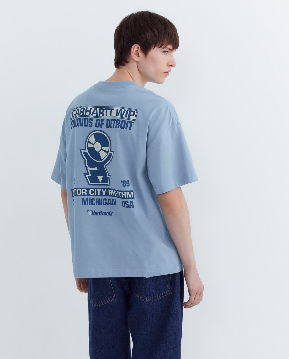 T-shirt Harttronix de Manga Curta Azul-3