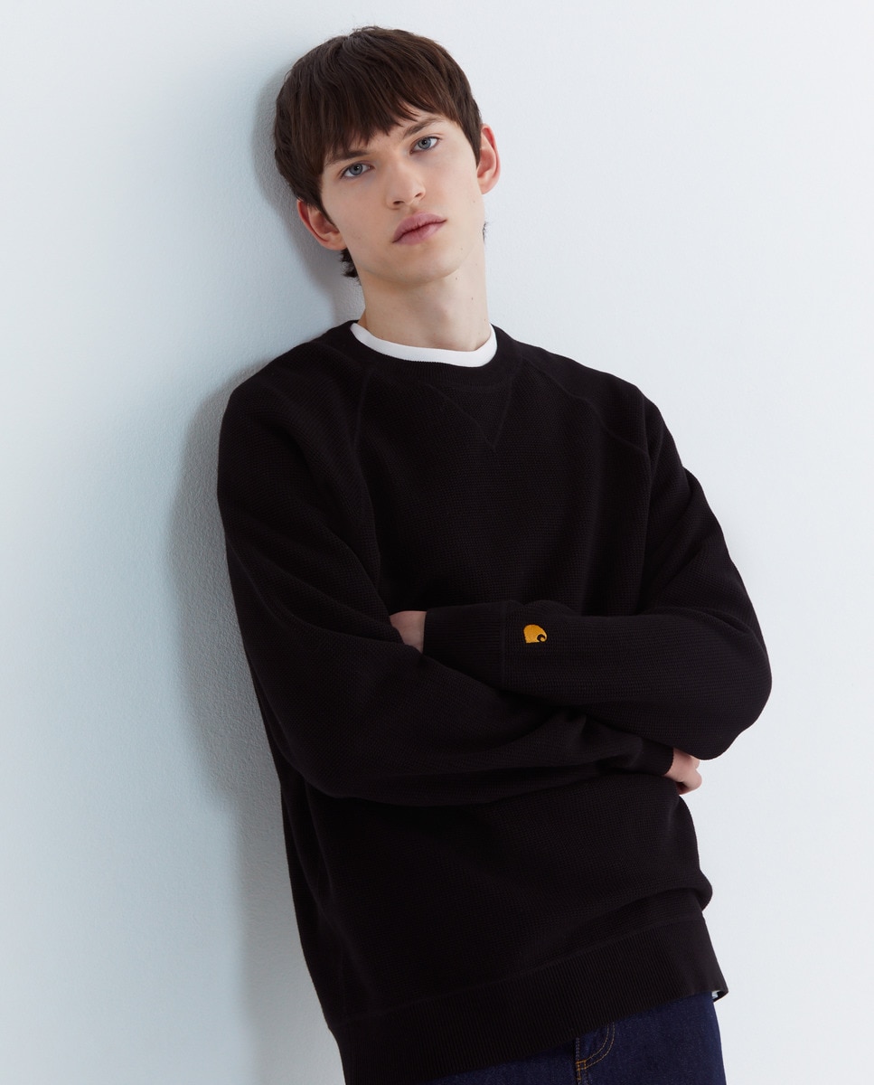 Camisola de Malha Chase Sweater Preto-1