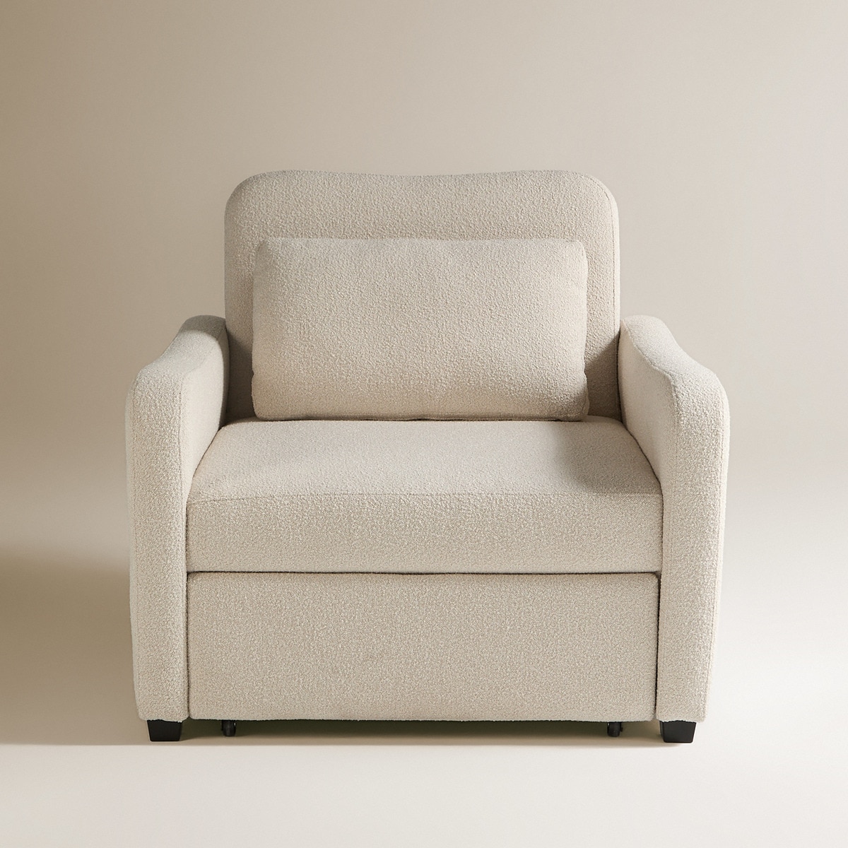 Cadeira-Cama com Tecido Bouclé Londres Creme-3