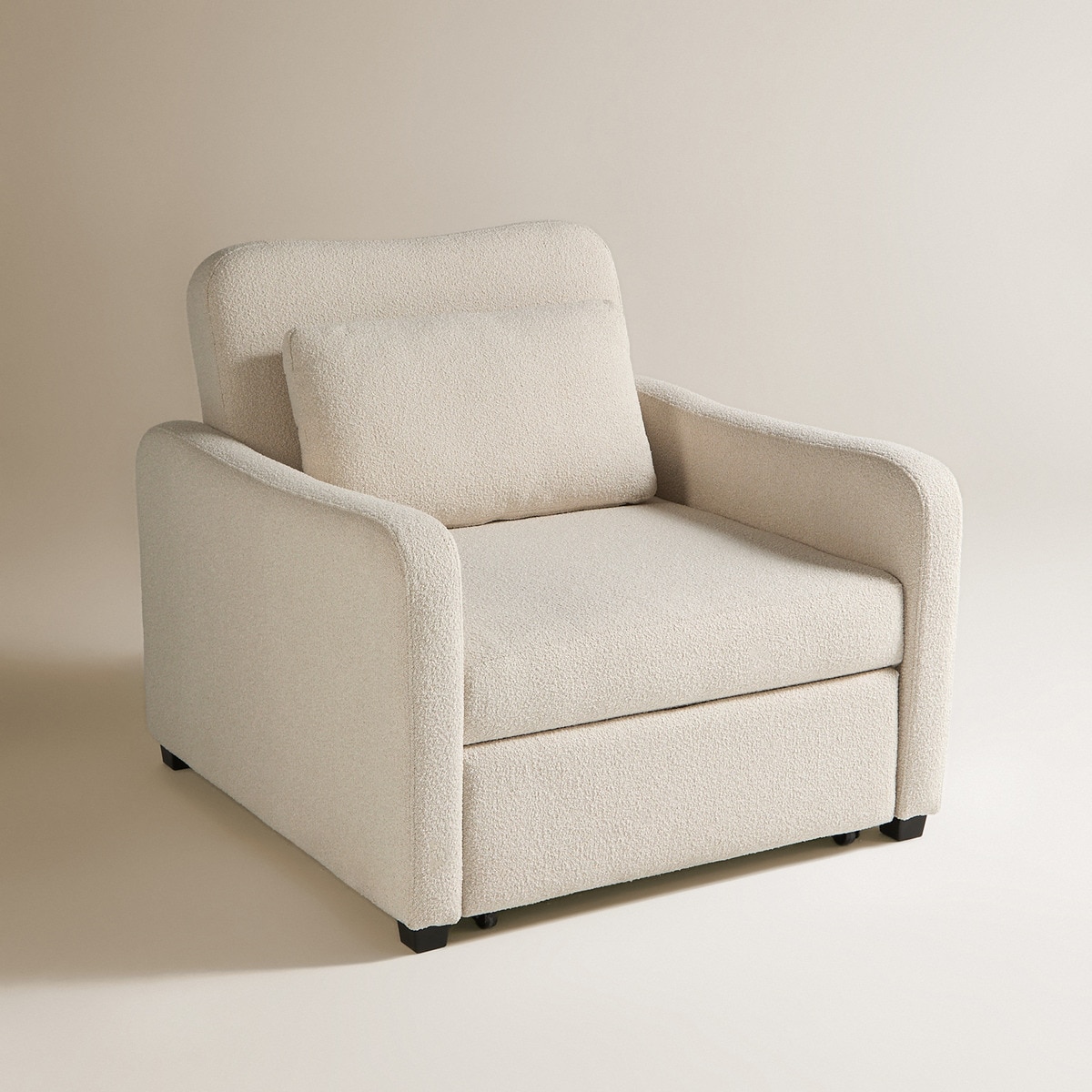 Cadeira-Cama com Tecido Bouclé Londres Creme-2