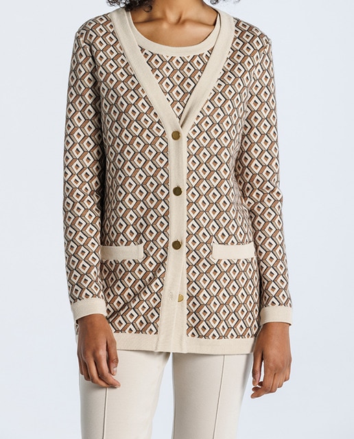 Imagen 0 de Chaqueta de mujer estampada con cuello pico