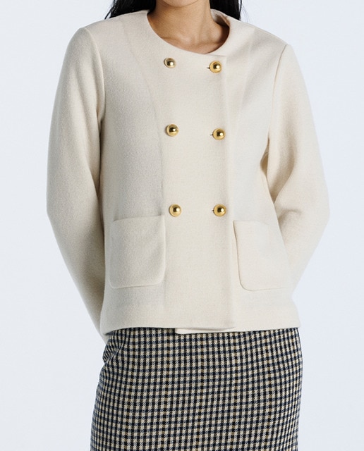 Imagen 0 de Chaqueta de mujer lisa con doble botonadura