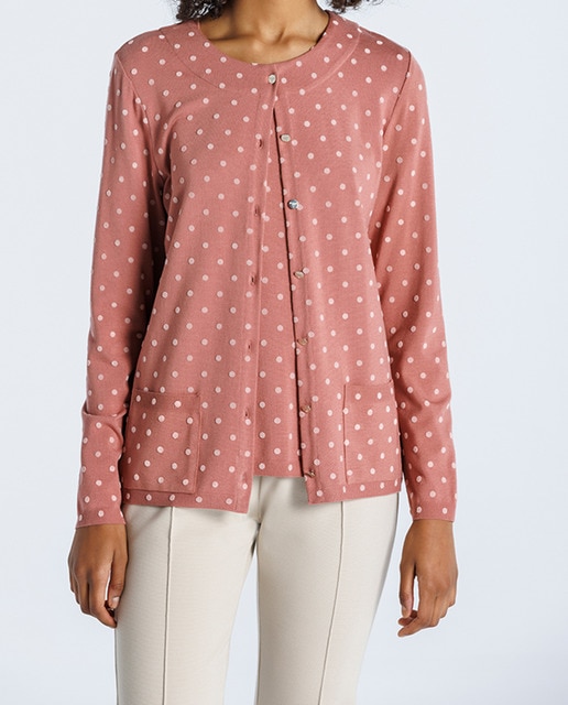 Imagen 0 de Twin set de mujer chaqueta y jersey estampado a topos