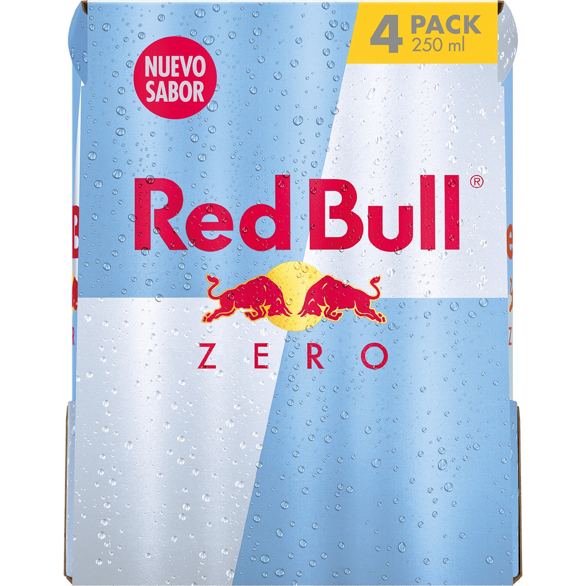 bebida energética Zero azúcares con cafeína taurina vitamina B pack 4 latas 25 cl agua de los Alpes, edulcorado con sacrulosa y stevia