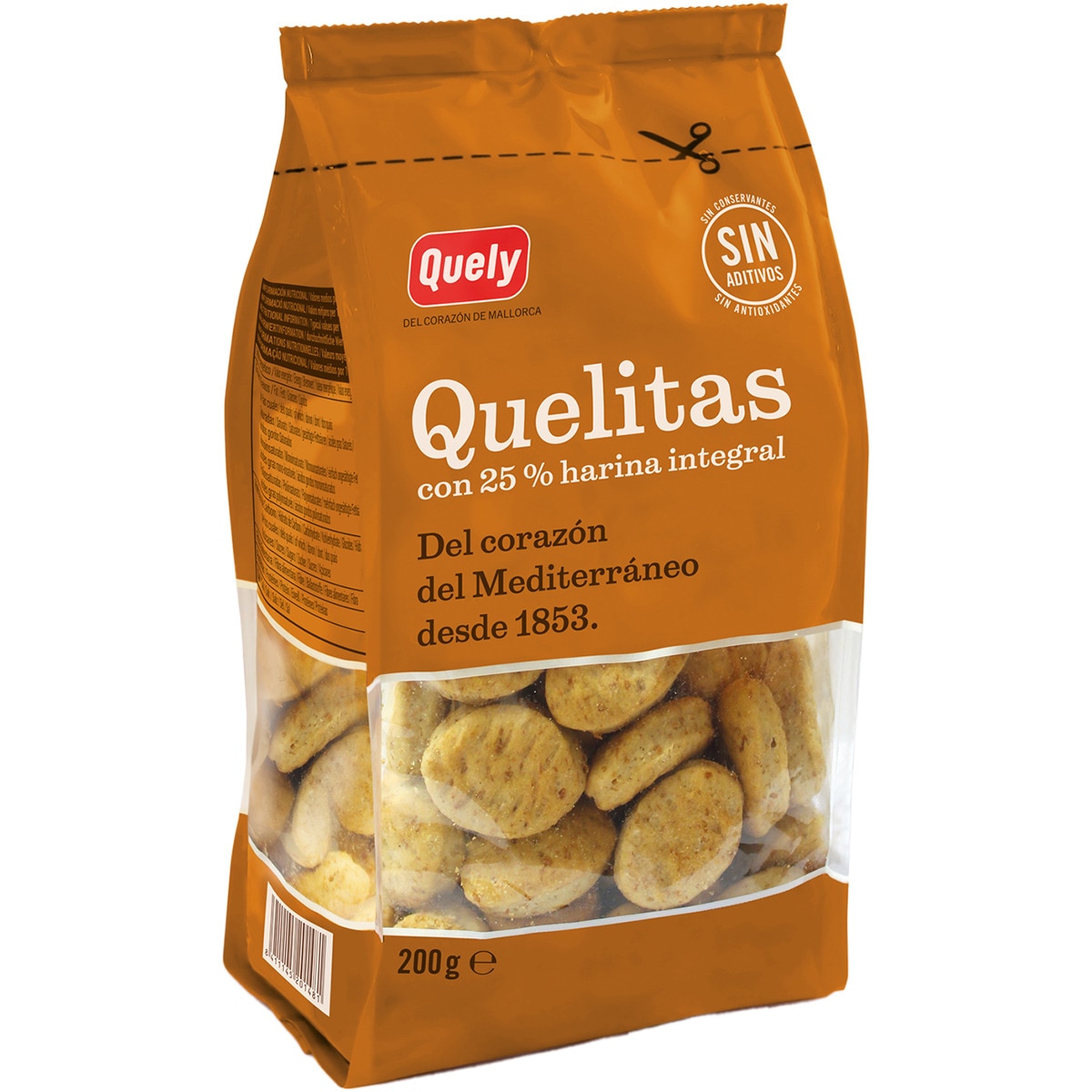 Quelitas galletas integrales 100% natural bolsa 200 g