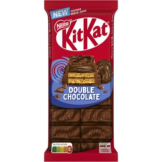 chocolate con galleta relleno doble chocolate cremoso tableta 99 g - Kitkat