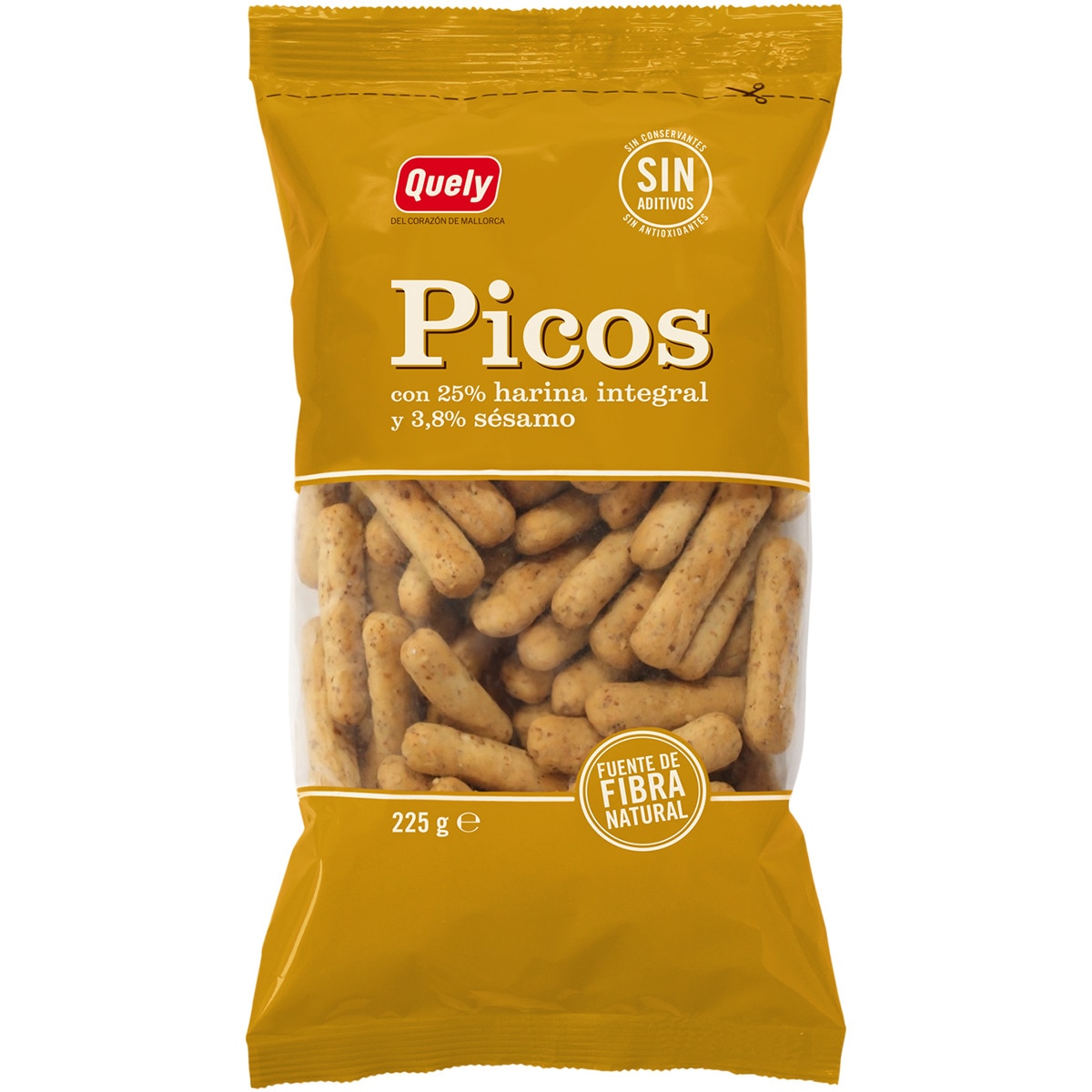 picos integrales con sésamo 100% natural bolsa 225 g