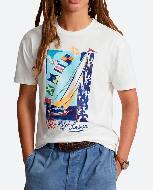 Imagen 0 de Camiseta de hombre de manga corta de inspiración náutica