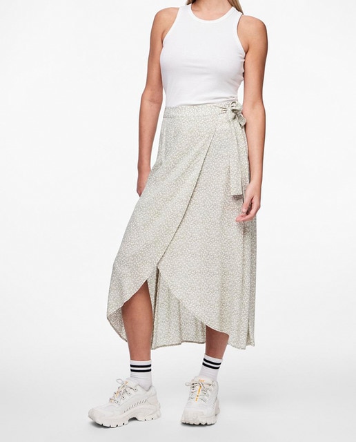 Imagen 0 de Falda midi cruzada con lazada