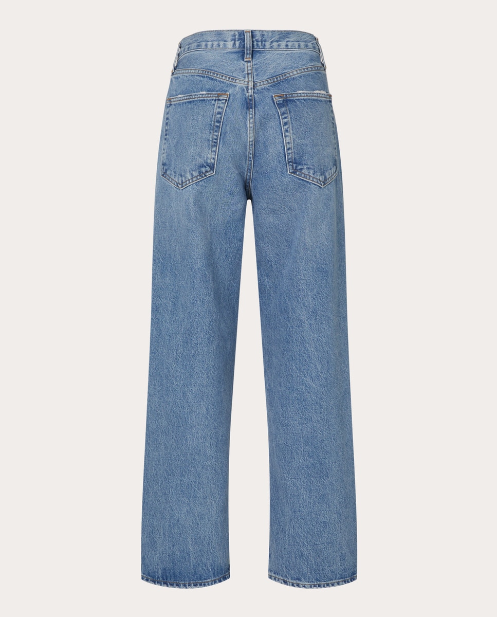 Jeans V-Waist Baggy Azul-2