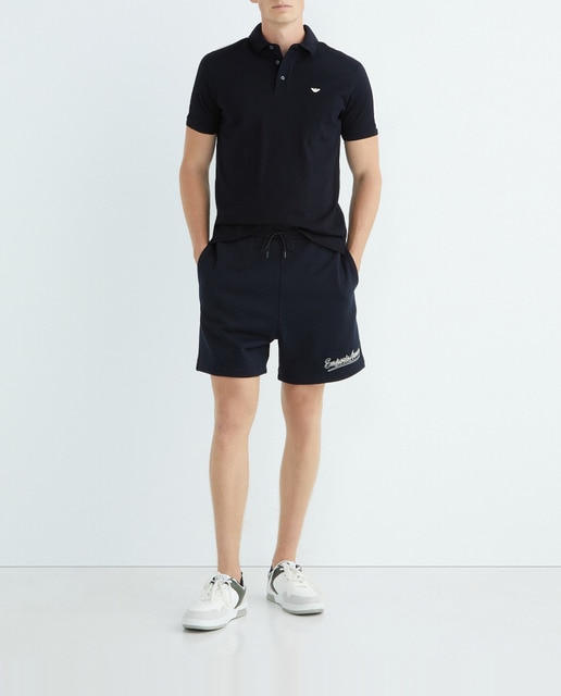 Imagen 0 de Bermuda de hombre en felpa con logo bordado en cursiva