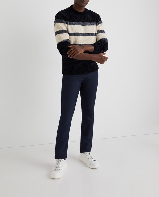 Imagen 0 de Pantalón 5 bolsillos de hombre slim micro puntos azul