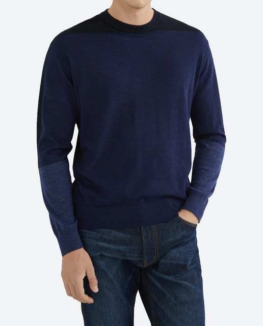 Imagen 0 de Jersey de hombre cuello redondo color block al tono