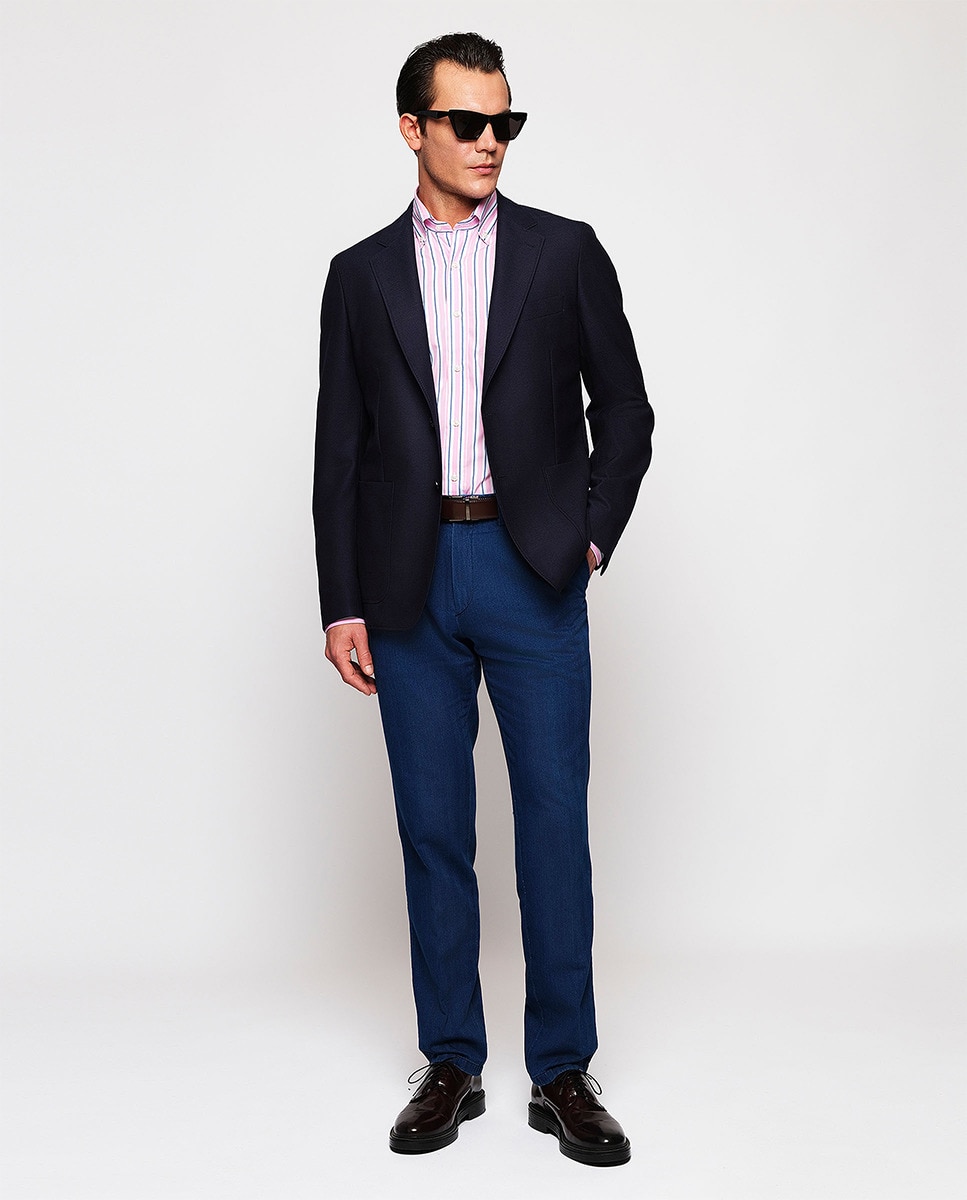 Casaco Custom Fit Azul-marinho-6