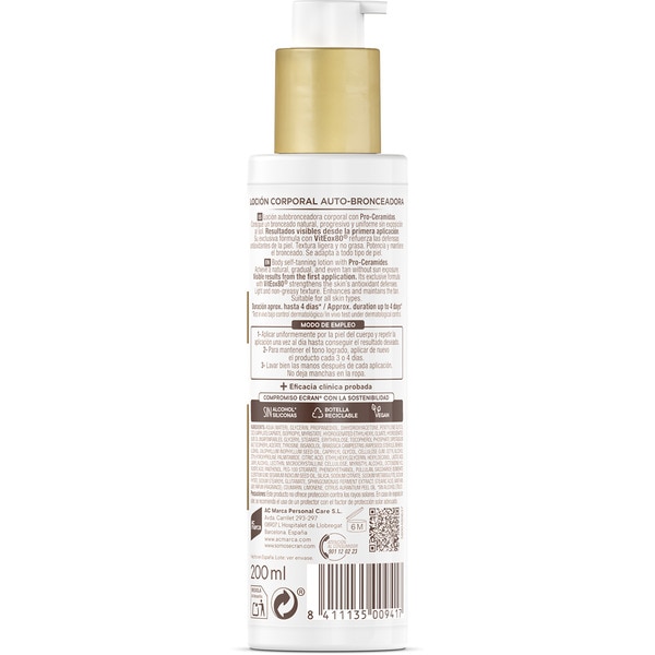 Miracle Bronze Selbstbräuner-Körperlotion mit Pro-Ceramiden Dosierspender 200 ml