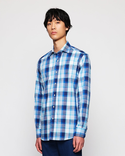 Imagem 0 de Camisa Casual aos Quadrados com Manga Comprida Tamanhos Grandes