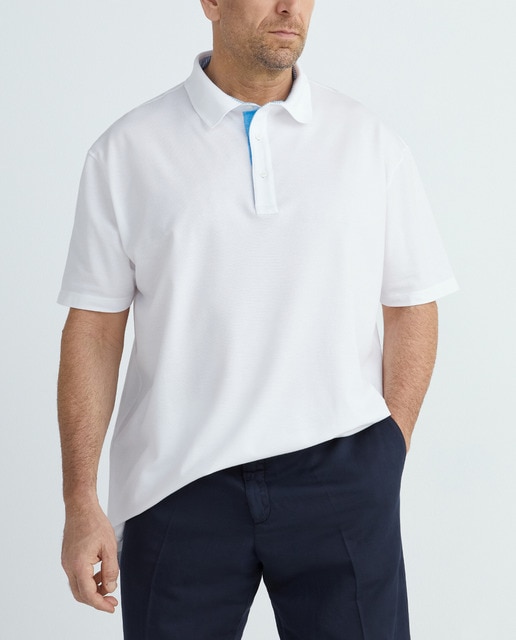 Imagen 0 de Polo de hombre manga corta contrastes interiores  tallas grandes