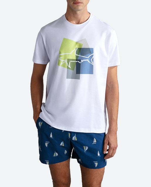 Imagen 0 de Camiseta de hombre manga corta logo abstracto  tallas grandes
