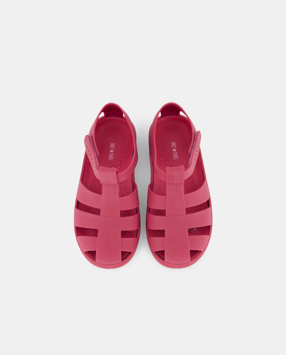 Cangrejera infantil de goma con velcro Burdeos-4