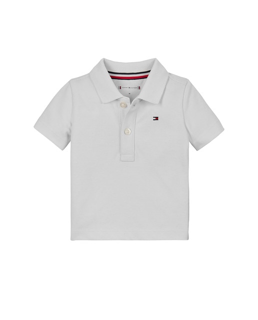 Imagen 0 de Polo de bebé niño liso manga corta con bandera bordada en el pecho