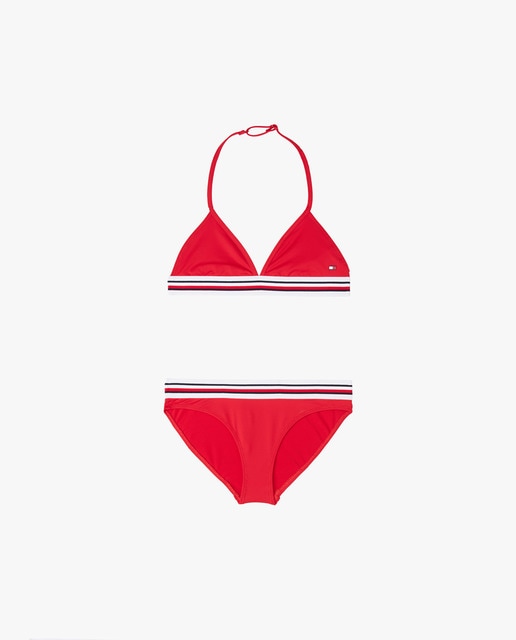 Imagen 0 de Bañador de niña de tirantes con logo en el pecho