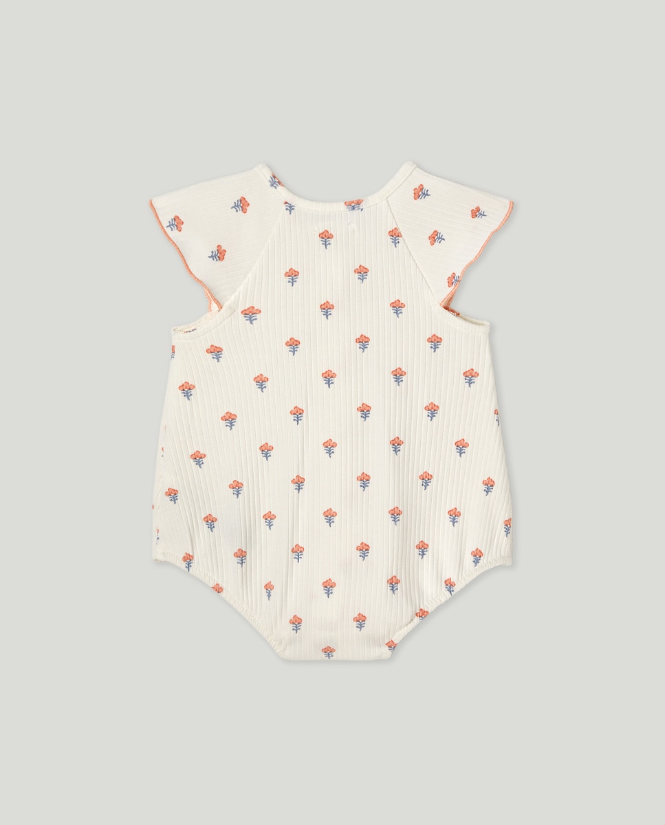 Pijama de bebé corto canale estampado Crudo-2
