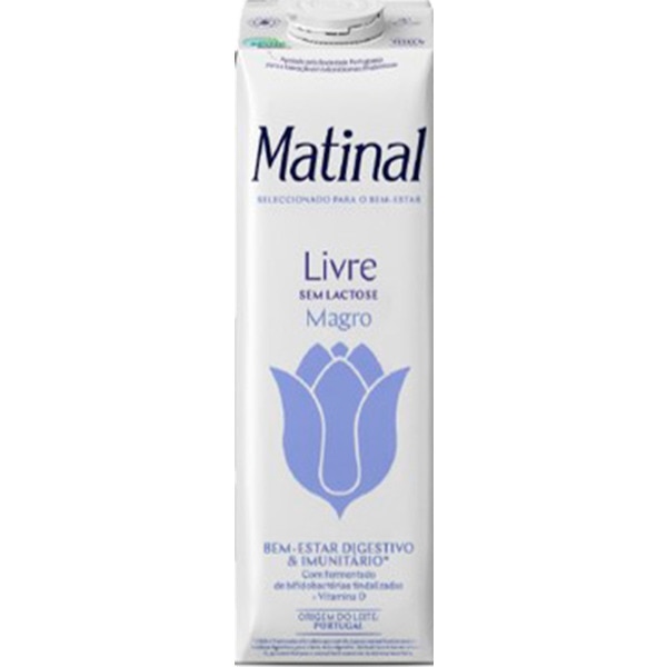Leite UHT Magro sem Lactose Livre embalagem 1 L