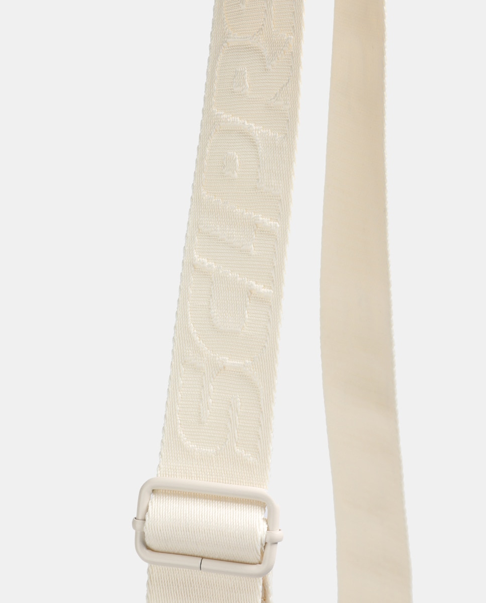 Mala com Alça Dupla Pequena NY Quilted Fabric Bag - Bege Bege-6