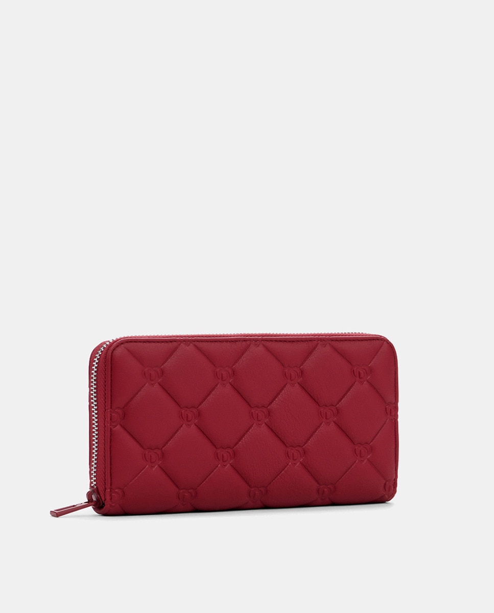 Porta-Moedas Acolchoado com Logótipos Vermelho-2